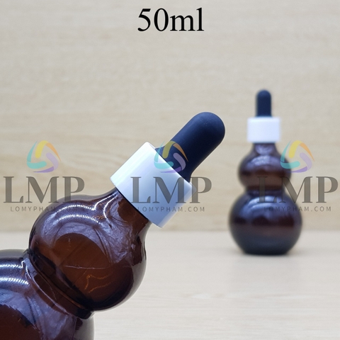 Chai hồ lô nắp bóp khoen nhựa trơn 50ml