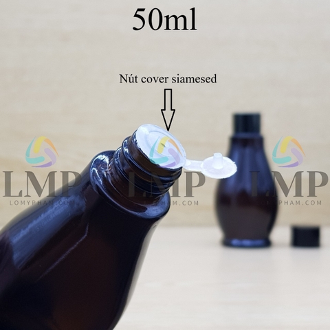 Chai đèn dầu nắp vặn đen 50ml