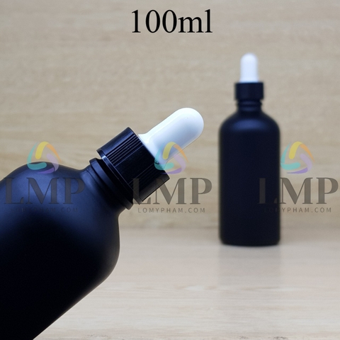 Chai tinh dầu phun mờ nắp bóp khoen nhựa sọc 100ml