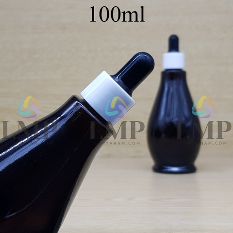 Chai đèn dầu nắp bóp khoen nhựa trơn 100ml