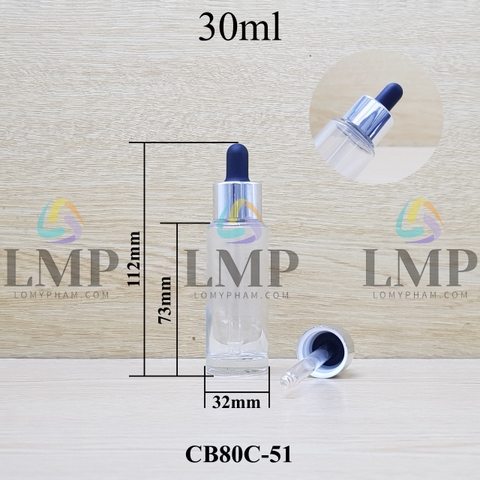 Chai thủy tinh nắp bóp khoen nhôm