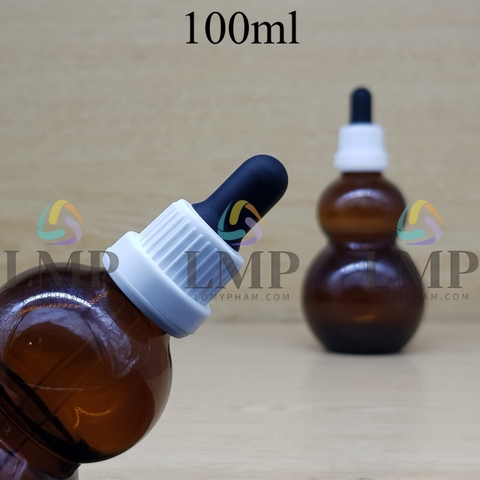 Chai hồ lô nắp bóp sọc dày 100ml