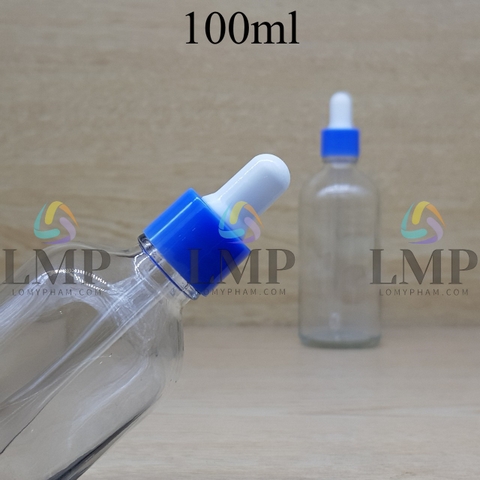 Chai tinh dầu nắp bóp khoen nhựa trơn 100ml