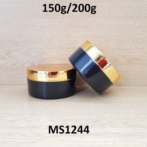 Hũ K đen nắp vàng