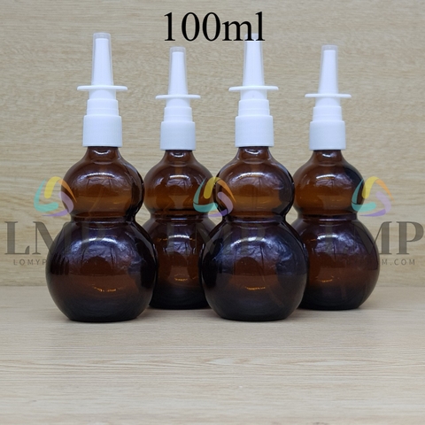 Chai hồ lô xịt mũi vuông thẳng 100ml