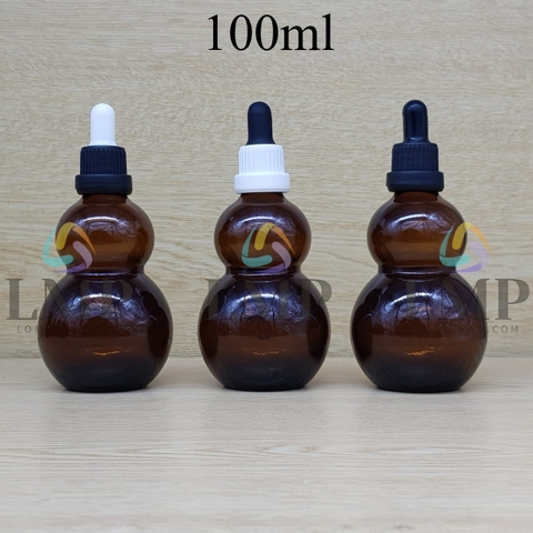 Chai hồ lô nắp bóp sọc dày 100ml