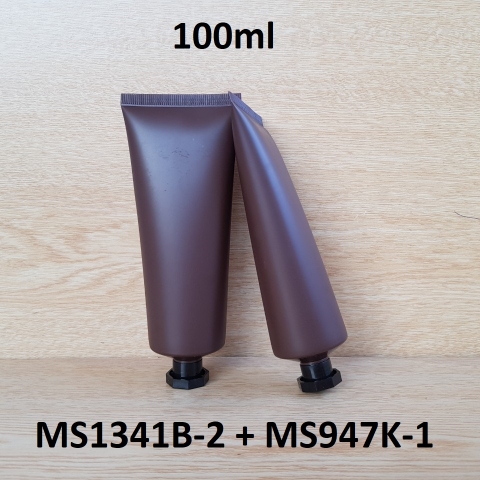 Tuýp tròn nâu nhám nắp đen 100ml