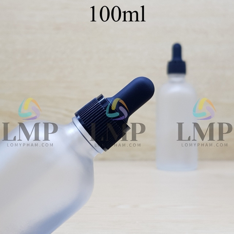 Chai tinh dầu phun mờ nắp bóp khoen nhựa sọc 100ml