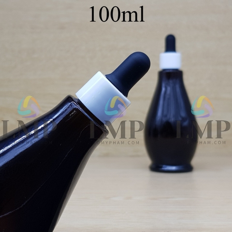 Chai đèn dầu nắp bóp khoen nhựa trơn 100ml