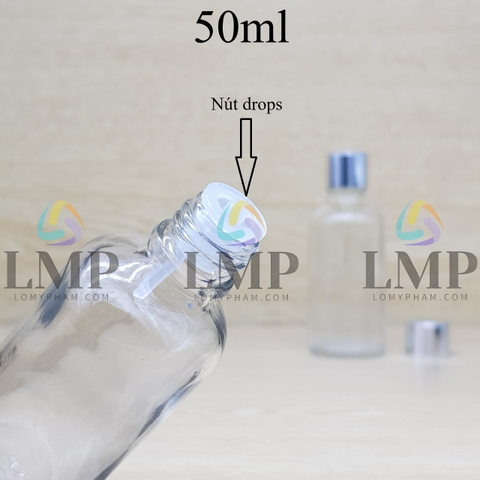 Chai tinh dầu nắp xi KO viền 50ml