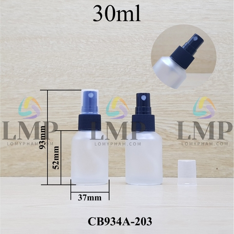 Chai thủy tinh vát đầu phun sương sọc 30ml