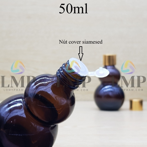 Chai hồ lô nắp xi KO viền 50ml