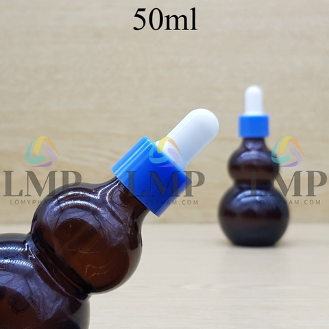 Chai hồ lô nắp bóp khoen nhựa trơn 50ml