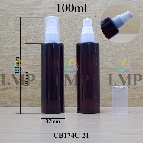 Chai PET vai ngang đầu xịt giọt 1 viền 100ml