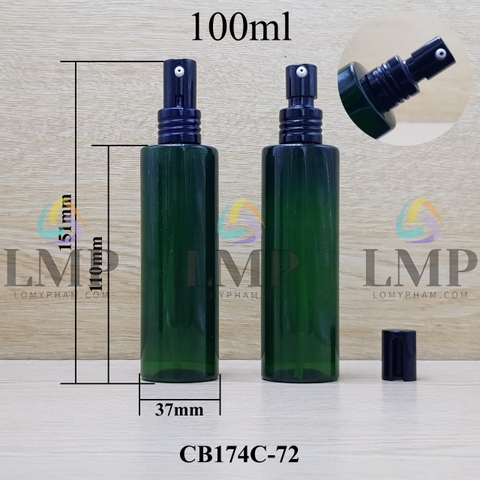 Chai PET vai ngang đầu nhôm giọt cao 100ml