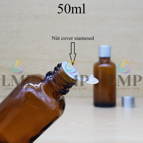 Chai tinh dầu nắp xi 2 viền 50ml