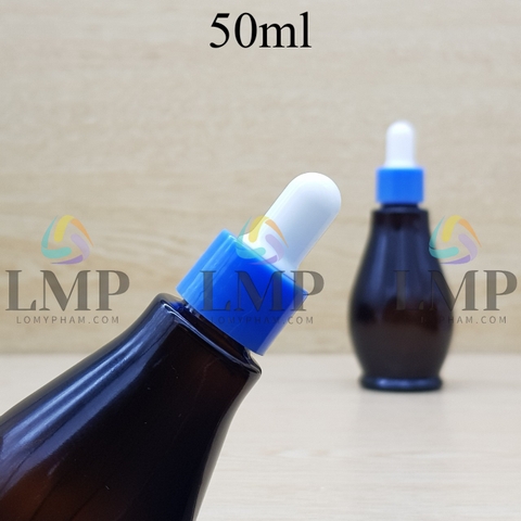 Chai đèn dầu nắp bóp khoen nhựa trơn 50ml