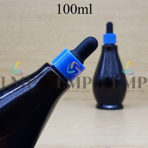 Chai đèn dầu nắp bóp khoen nhựa trơn 100ml