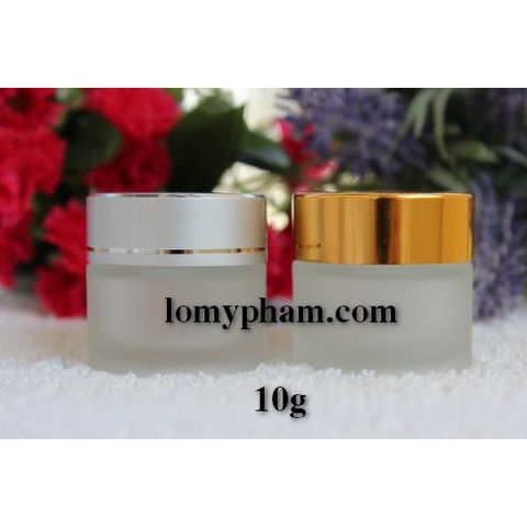 Hũ thủy tinh nắp bạc - vàng 10g