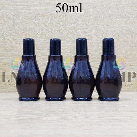 Chai đèn dầu nắp đen đầu bi lăn sắt 50ml