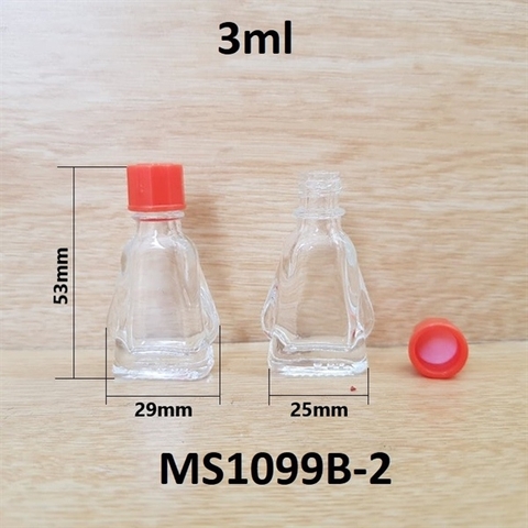Chai dầu gió thân trong 3ml