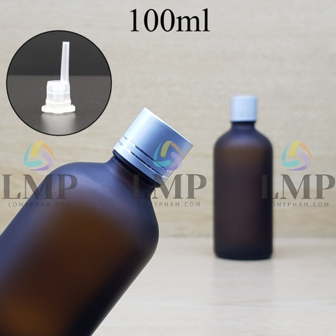 Chai tinh dầu phun mờ nắp xi 2 viền 100ml