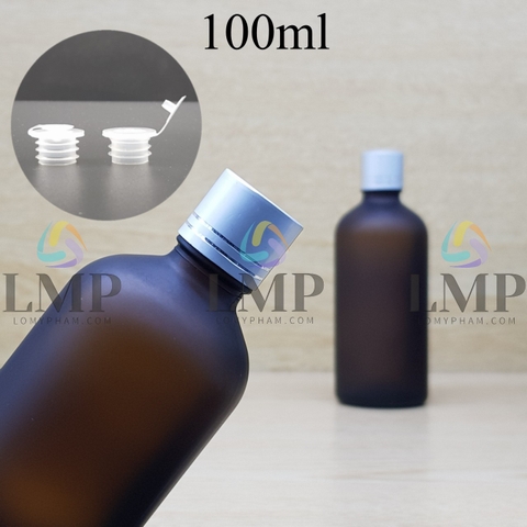 Chai tinh dầu phun mờ nắp xi 2 viền 100ml