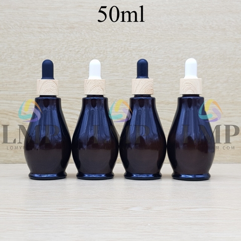 Chai đèn dầu nắp bóp khoen vân gỗ 50ml