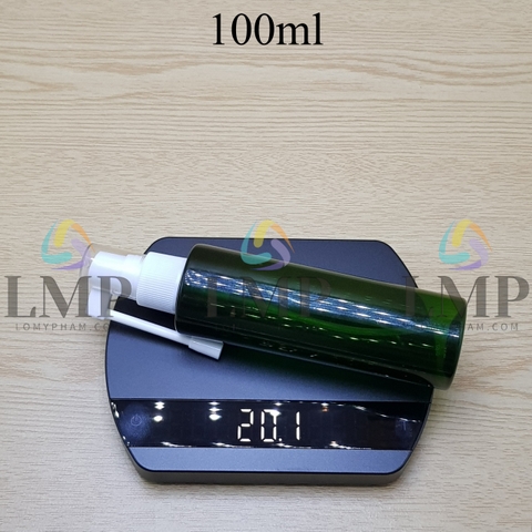 Chai PET vai ngang đầu xịt mũi 360 độ 100ml