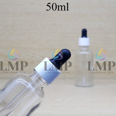 Chai tinh dầu nắp bóp khoen nhựa trơn 50ml