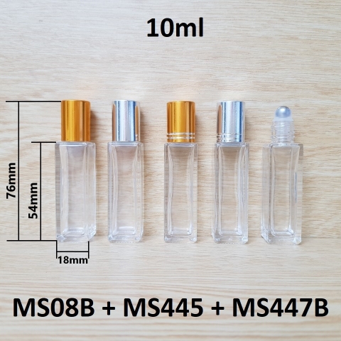 Chai lăn vuông thấp bi sắt 10ml