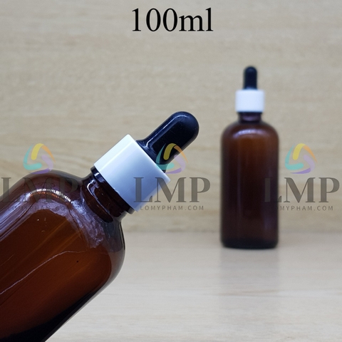 Chai tinh dầu nắp bóp khoen nhựa trơn 100ml