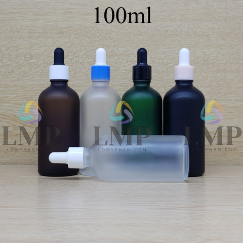 Chai tinh dầu phun mờ nắp bóp khoen nhựa trơn 100ml