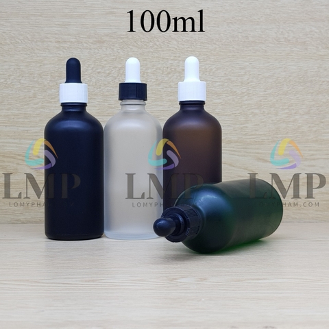 Chai tinh dầu phun mờ nắp bóp khoen nhựa sọc 100ml