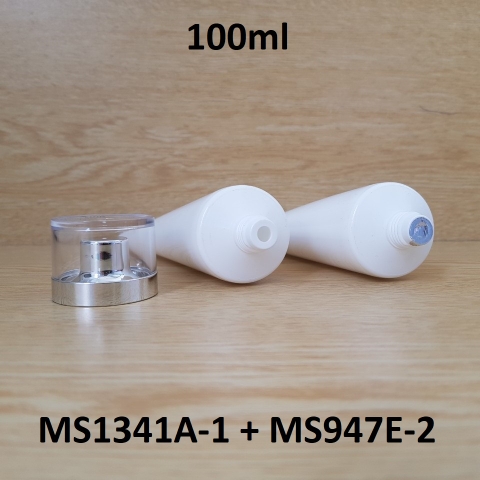 Tuýp tròn trắng bóng nắp bạc 100ml