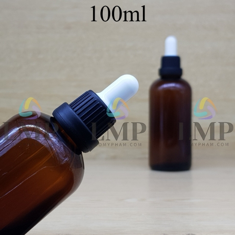 Chai tinh dầu nắp bóp sọc dày 100ml
