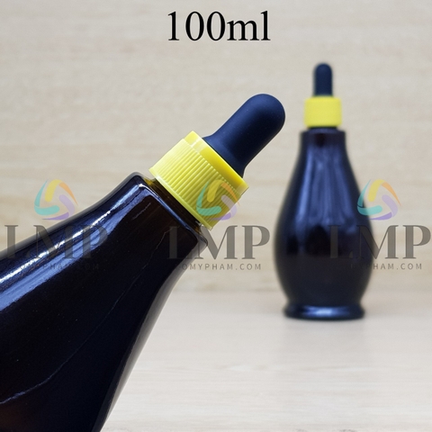 Chai đèn dầu nắp bóp khoen nhựa sọc 100ml
