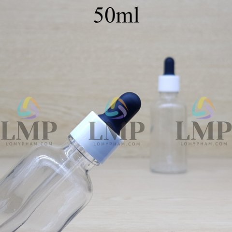 Chai tinh dầu nắp bóp khoen nhựa trơn 50ml