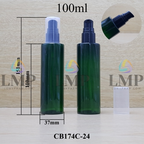 Chai PET vai ngang đầu xịt giọt 1 viền 100ml