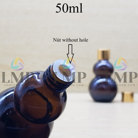 Chai hồ lô nắp xi KO viền 50ml