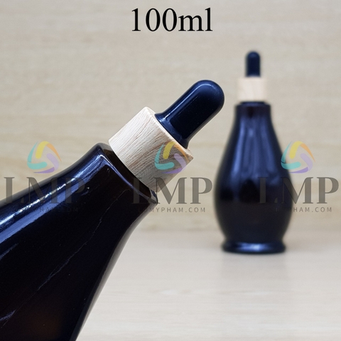 Chai đèn dầu nắp bóp khoen vân gỗ 100ml