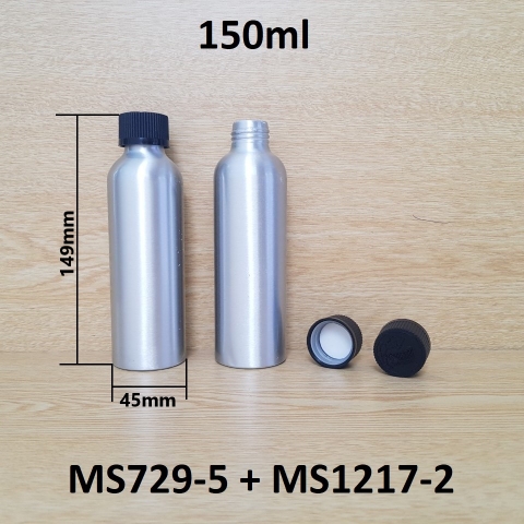 Chai nhôm nắp child resistant 150ml