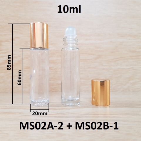 Chai TT bi lăn trong nắp vàng KO viền 10ml