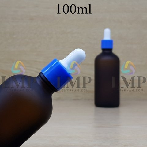 Chai tinh dầu phun mờ nắp bóp khoen nhựa trơn 100ml