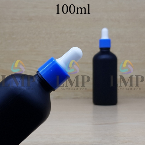 Chai tinh dầu phun mờ nắp bóp khoen nhựa trơn 100ml