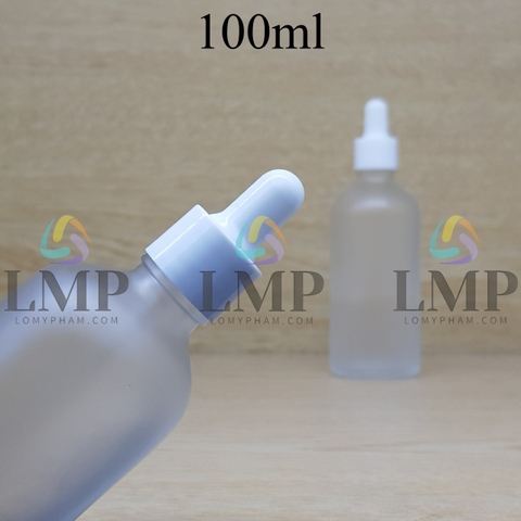 Chai tinh dầu phun mờ nắp bóp khoen nhựa trơn 100ml