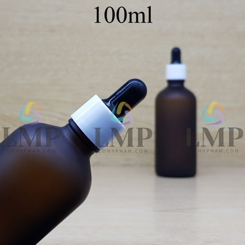 Chai tinh dầu phun mờ nắp bóp khoen nhựa trơn 100ml