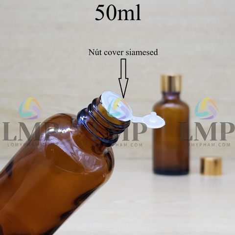 Chai tinh dầu nắp xi KO viền 50ml