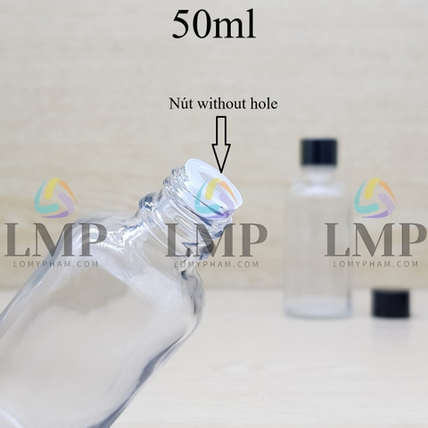 Chai tinh dầu nắp vặn đen 50ml