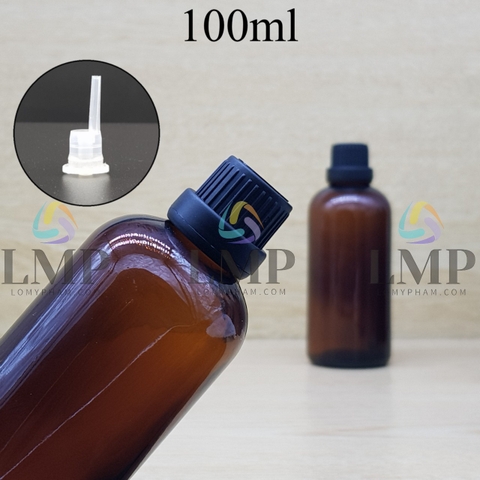 Chai tinh dầu nắp dày 100ml